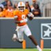 Sep 5, 2026; Knoxville, Tennessee, USA;  Tennessee Volunteers wide receiver Joakim Dodson (9) runs the ball against the Furman Paladins during the second half at Neyland Stadium.  Mandatory Credit: Randy Sartin-Imagn Images