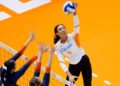 Tennessee volleyball's Jalyn Stout goes us for the kill.